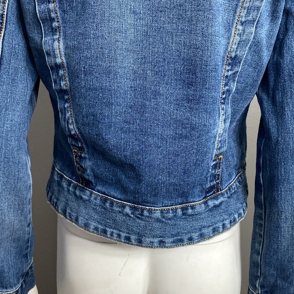 Free People Denim Button Up Jacket Size M - Picture 8 of 11